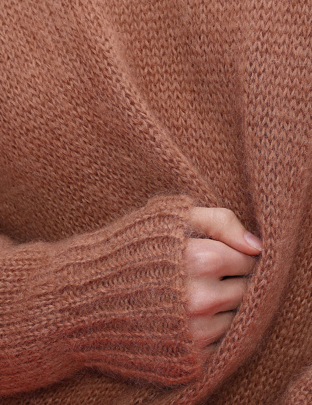  Mohair Knit Turtleneck Maxi Dress Product Amoralle