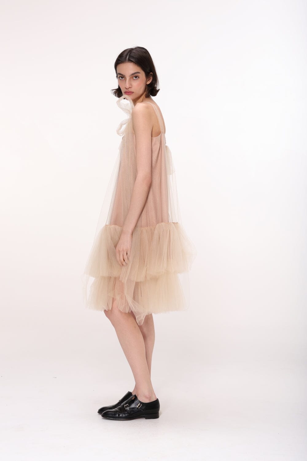  Moon Petal Dress Caramel Amoralle