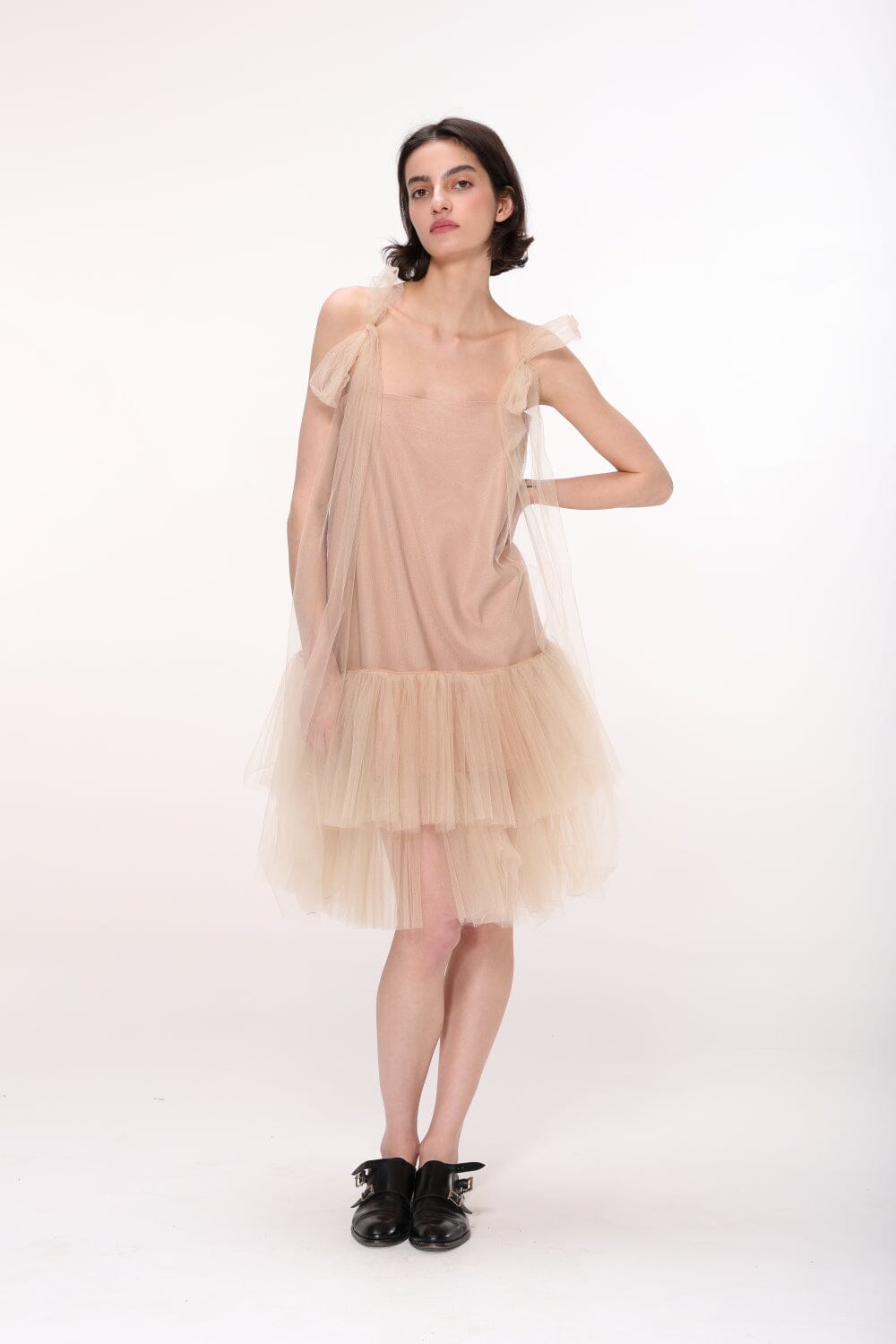  Moon Petal Dress Caramel Amoralle