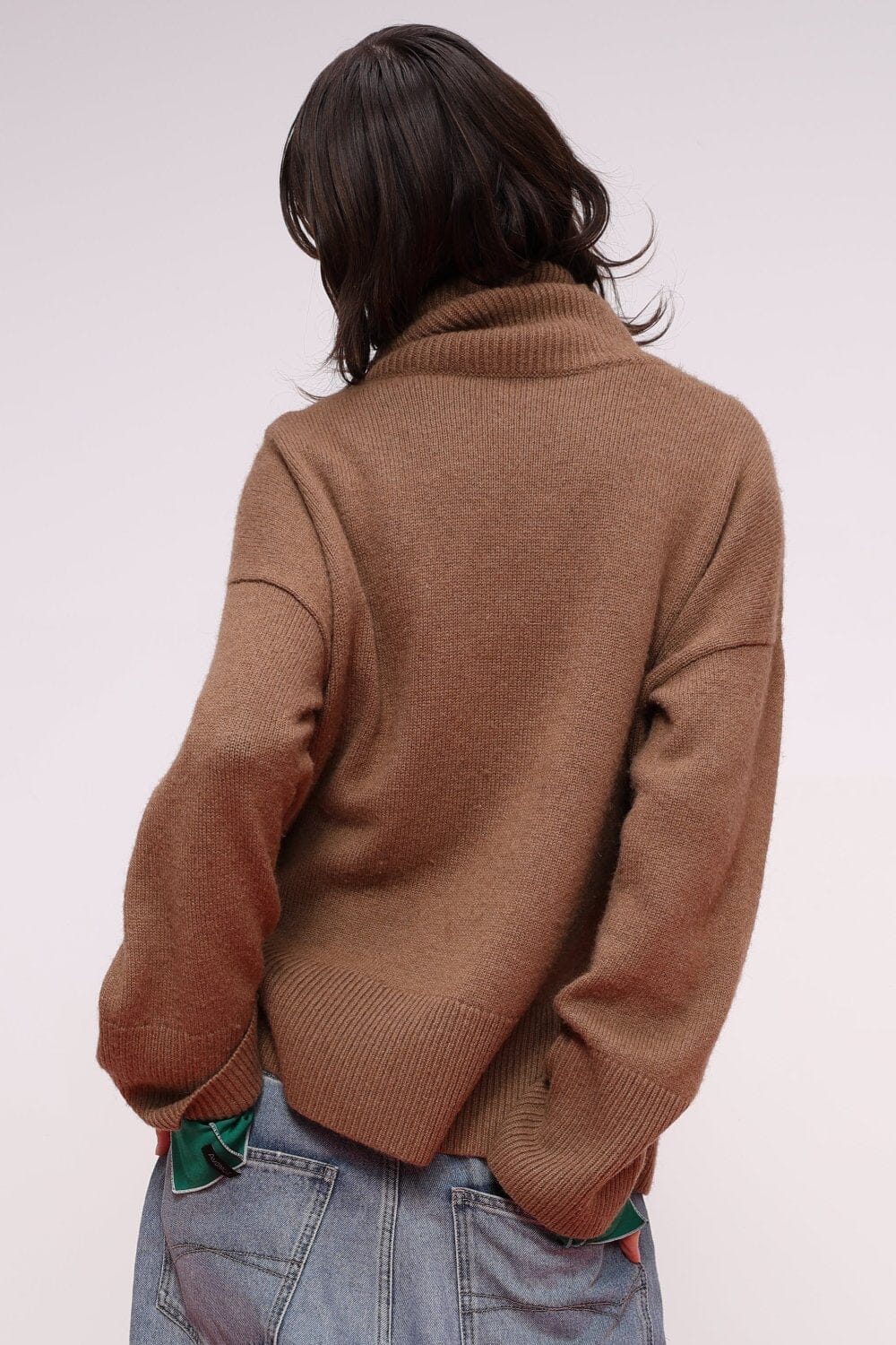  Natural Camel Wool Turtleneck Sweater Product Amoralle