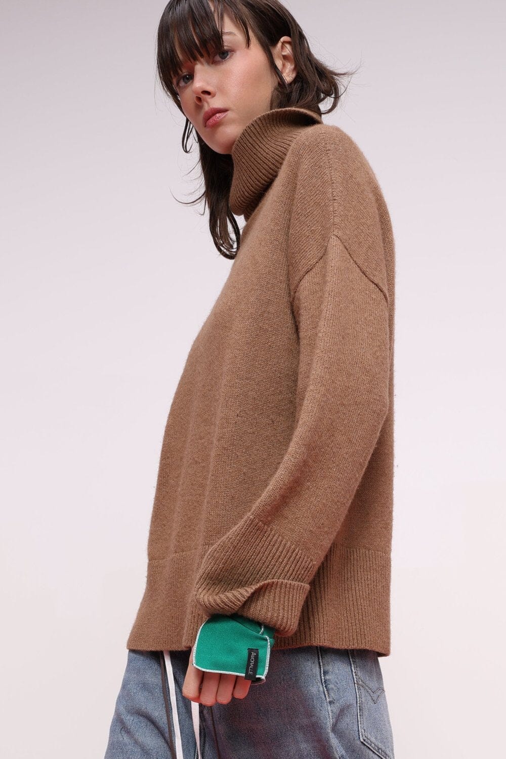  Natural Camel Wool Turtleneck Sweater Product Amoralle