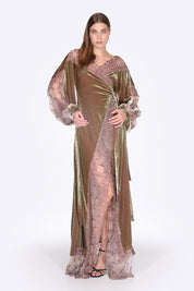  Nostalgia in Silk Olive Robe Product Amoralle