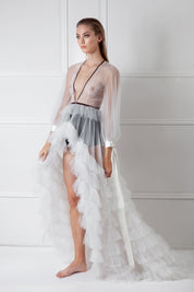  Petal Dusk Robe Ivory Amoralle