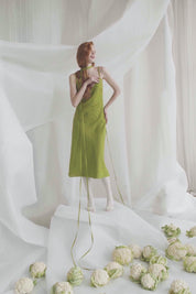 Citrine Linen Midi Slip