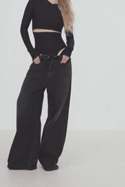 Cut-out Stripe Bodysuit