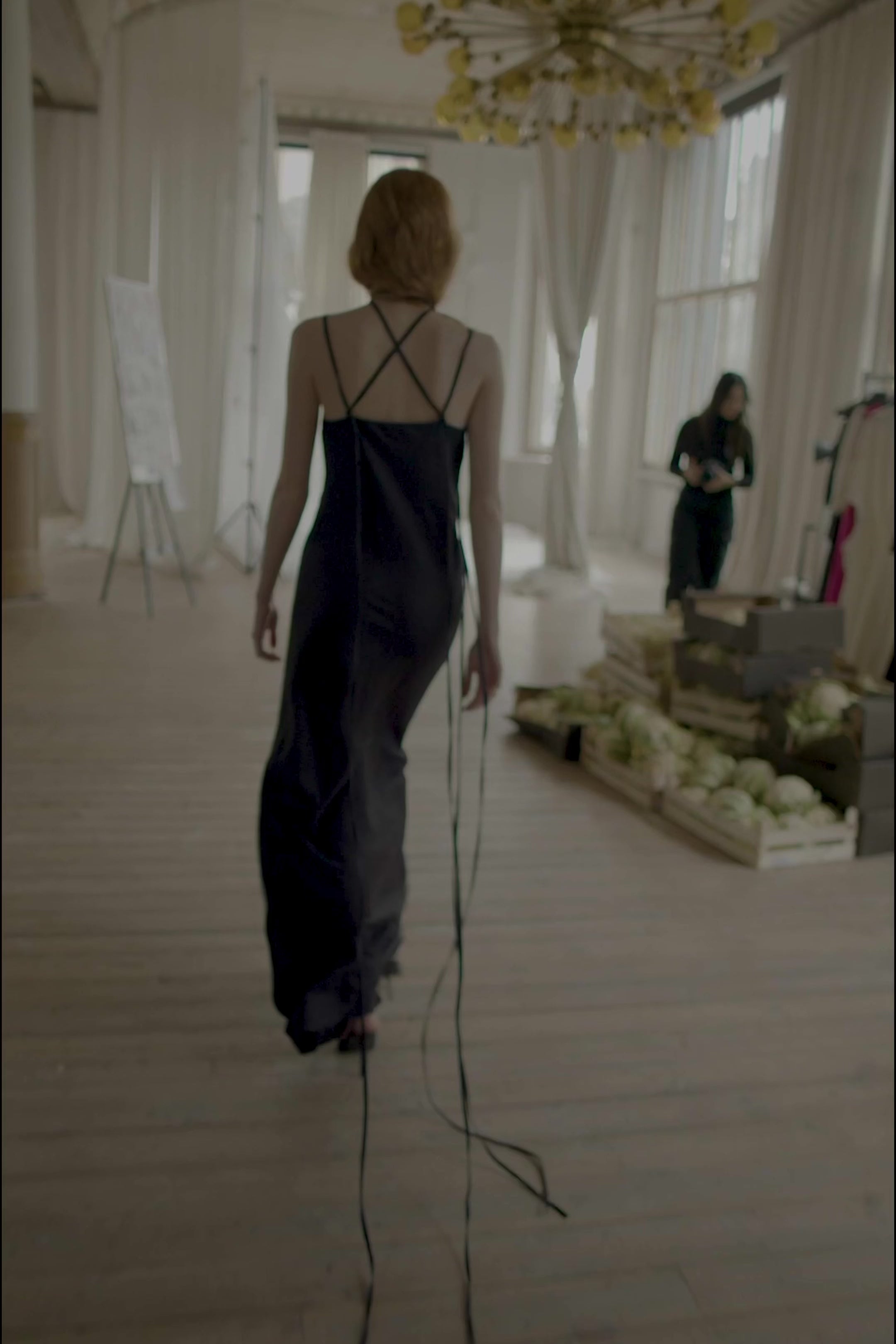 Black Linen Maxi Slip