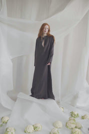 Anthracite Oversized Linen Dress