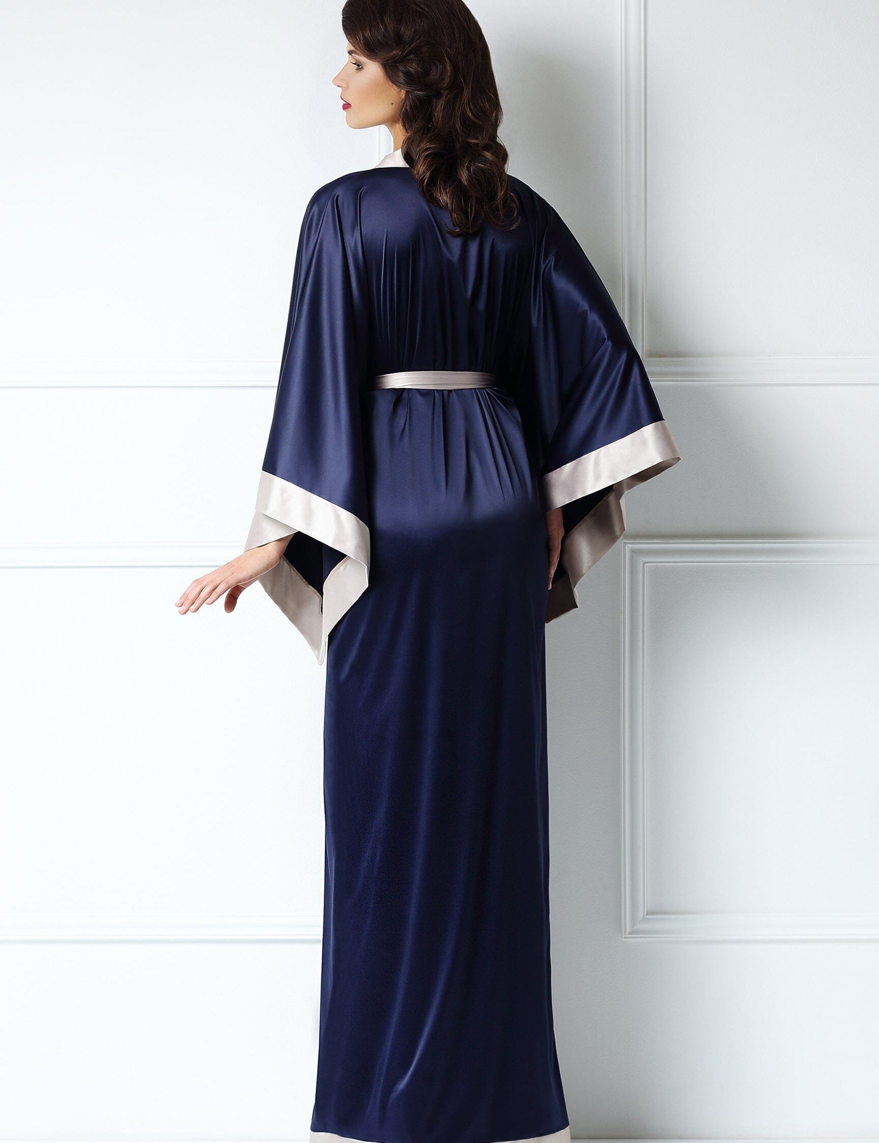  Sapphire Satin Kimono - Robe Product Amoralle
