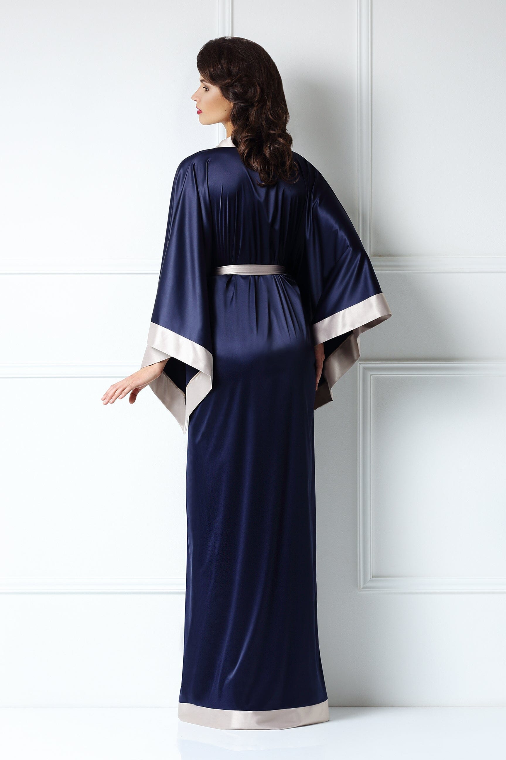  Sapphire Satin Kimono - Robe Product Amoralle