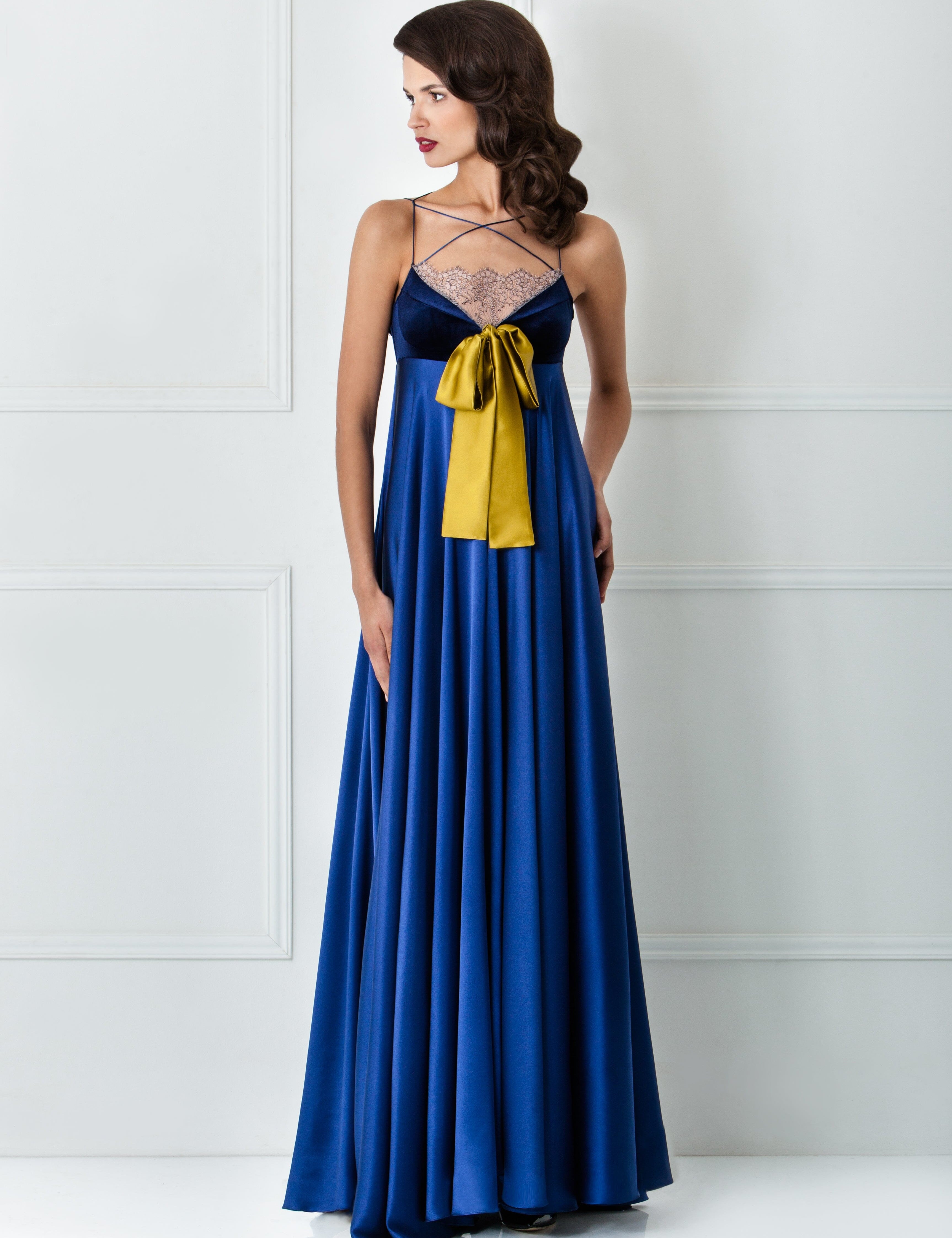  Sapphire Silk Maxi Slip Product Amoralle
