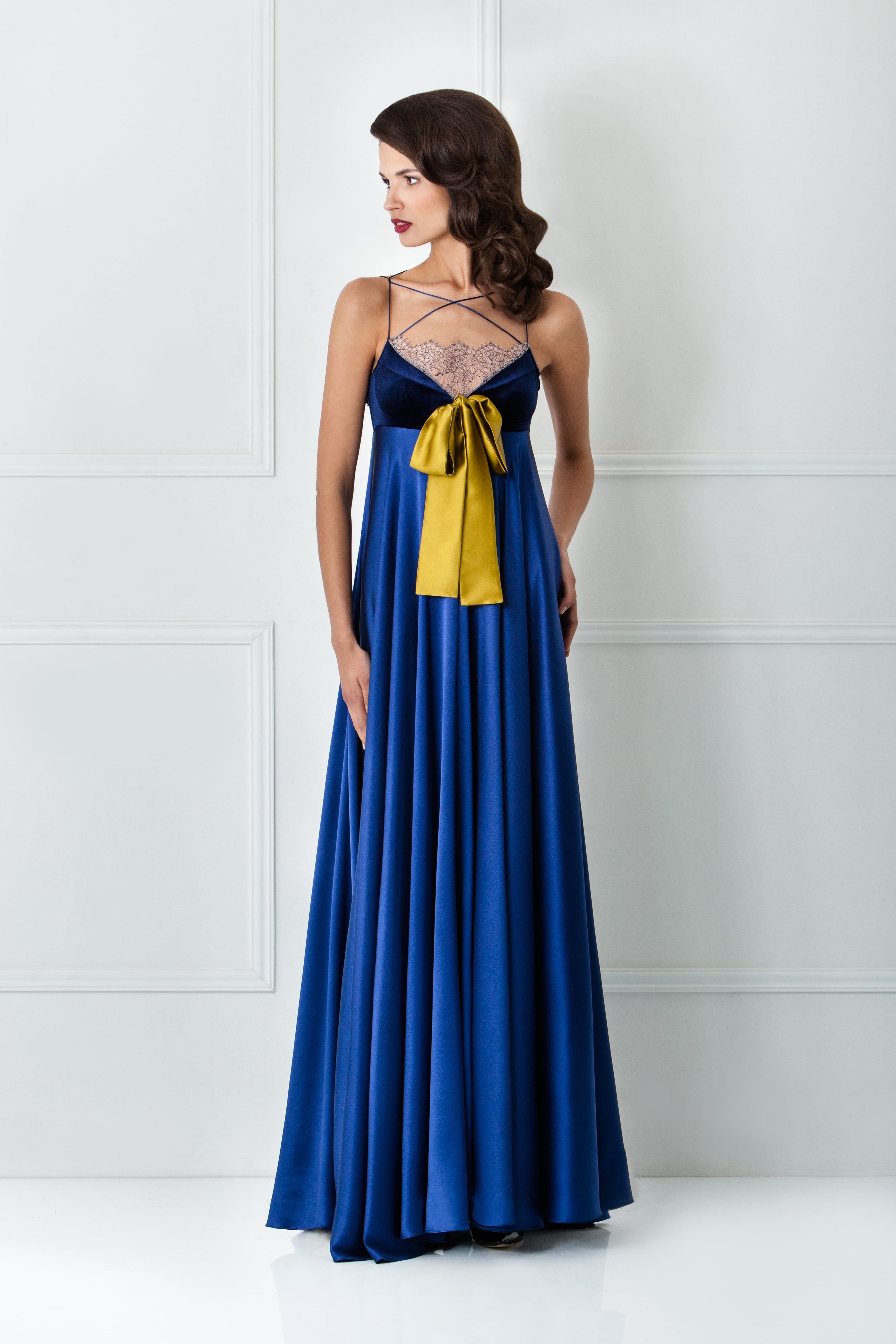  Sapphire Silk Maxi Slip Product Amoralle