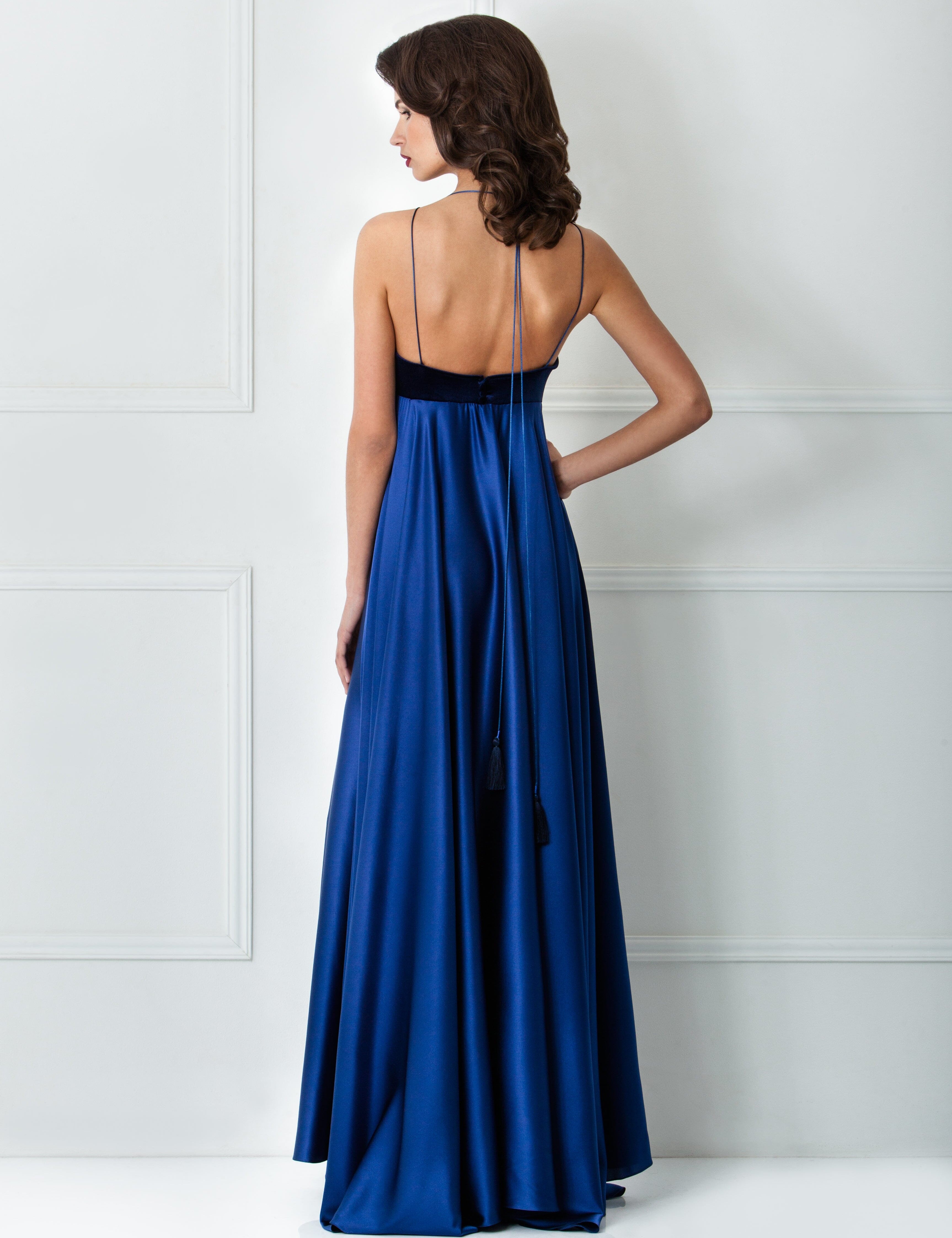 Sapphire Silk Maxi Slip Product Amoralle