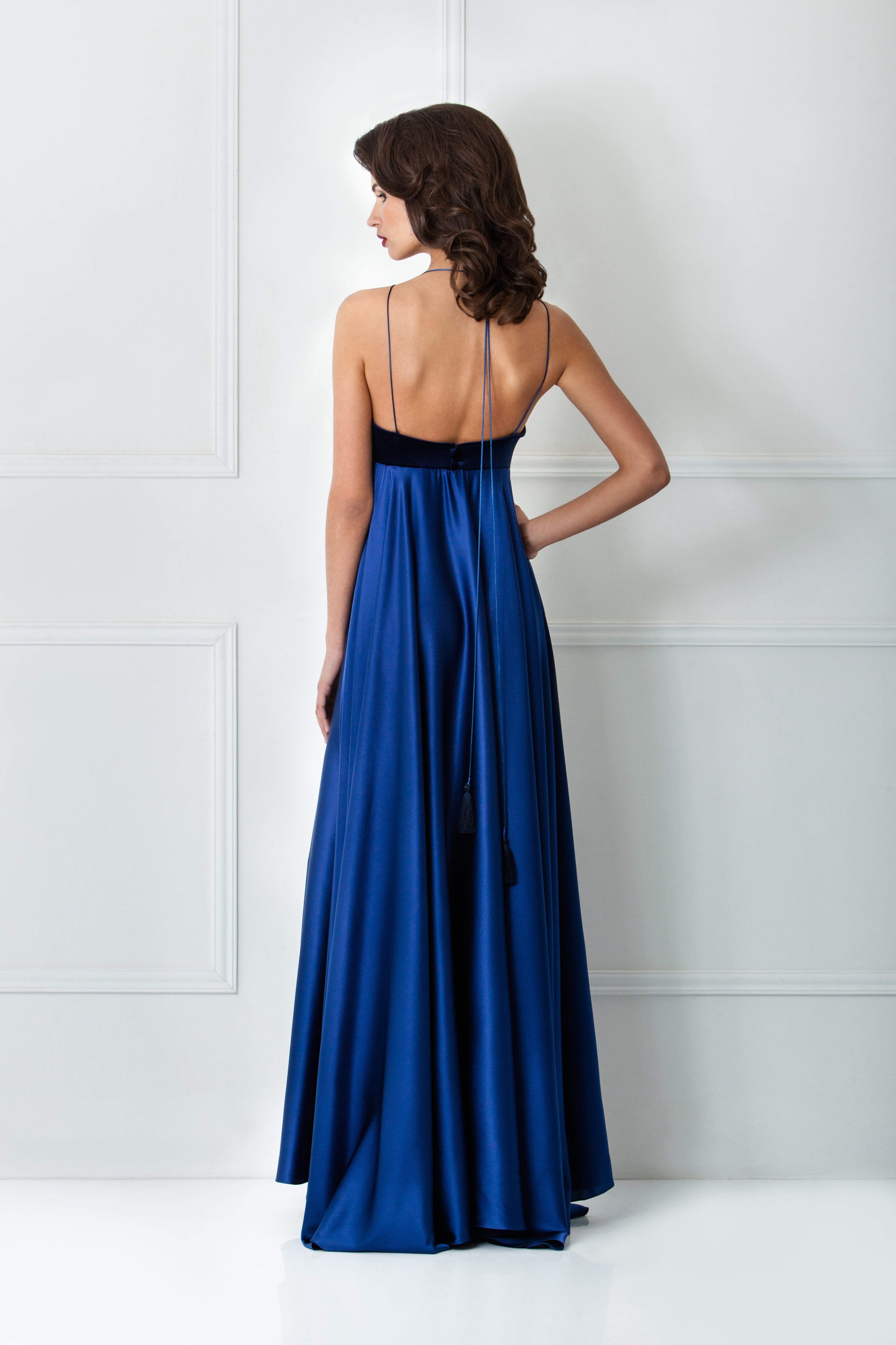  Sapphire Silk Maxi Slip Product Amoralle