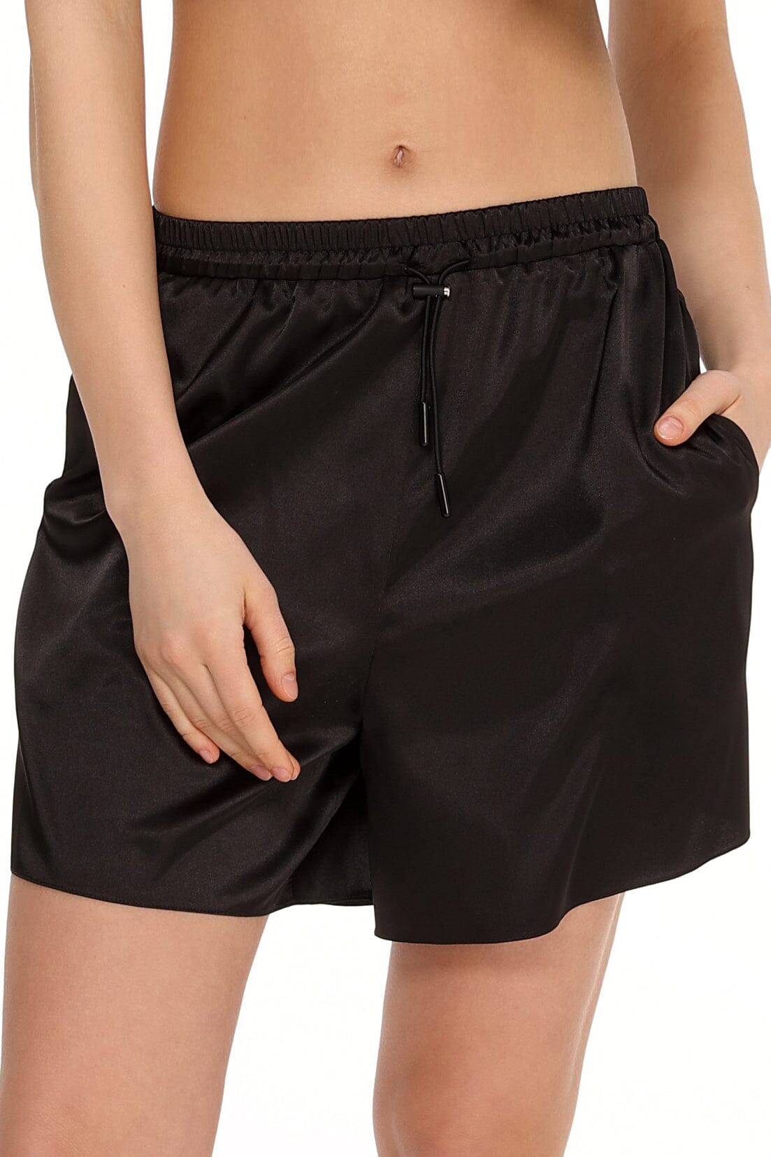  Satin Shorts with Pockets Product Amoralle