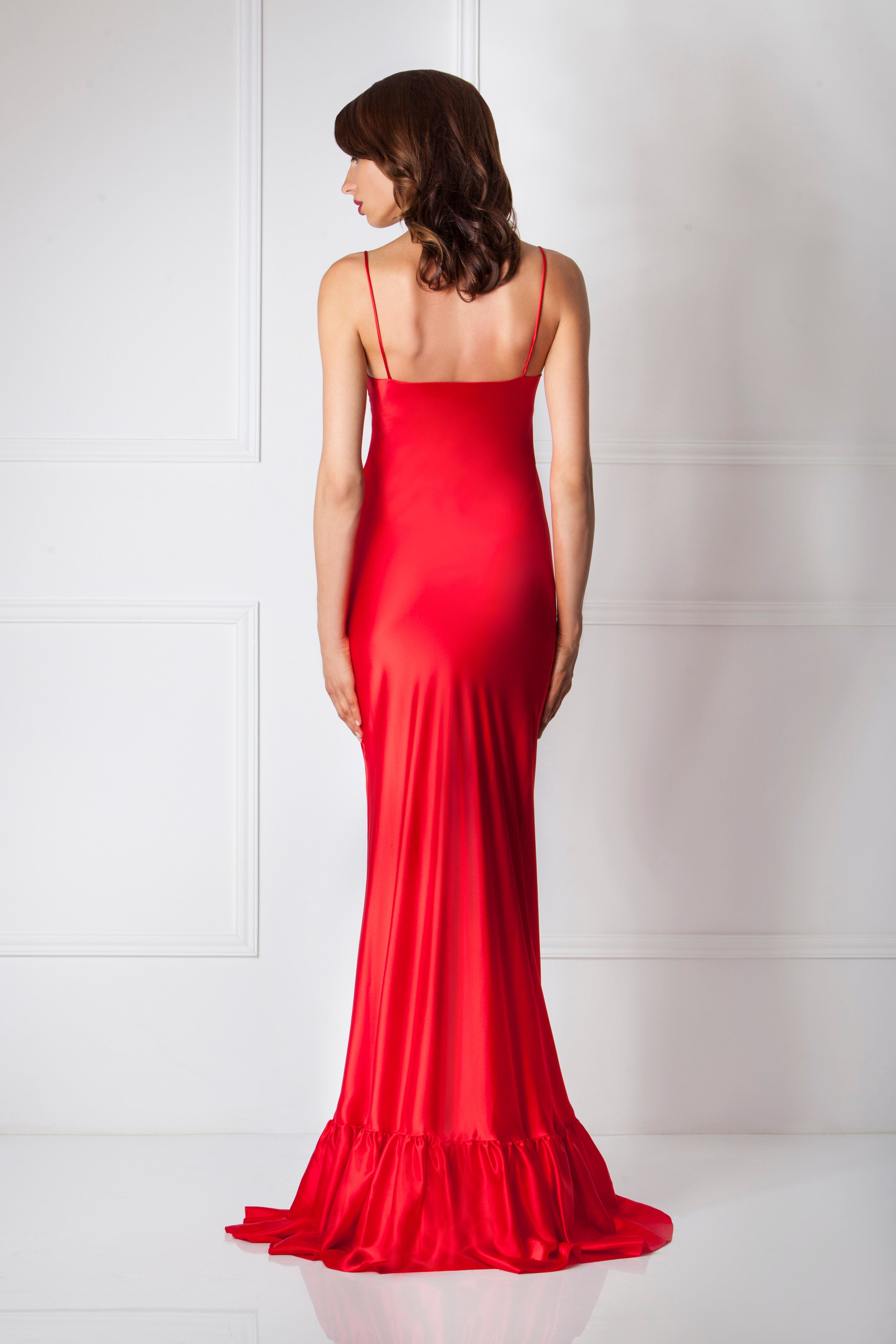  Scarlet Silk Maxi Slip Product Amoralle