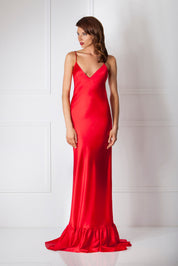  Scarlet Silk Maxi Slip Product Amoralle