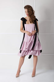  Serene Peony Linen Dress Product Amoralle