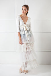  Shadow Bloom Robe Ivory Amoralle
