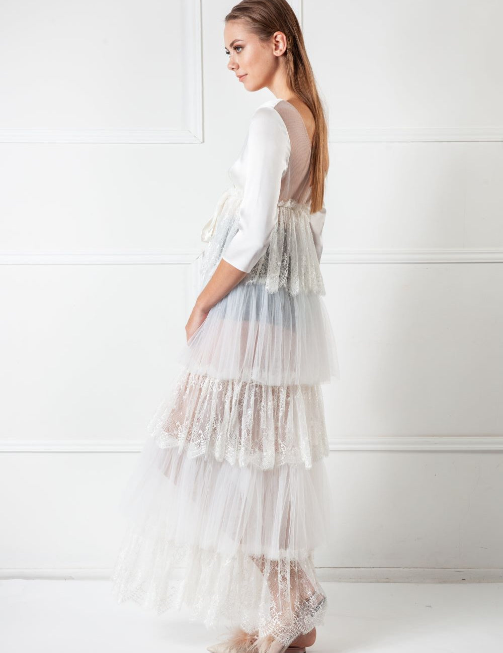  Shadow Bloom Robe Ivory Amoralle