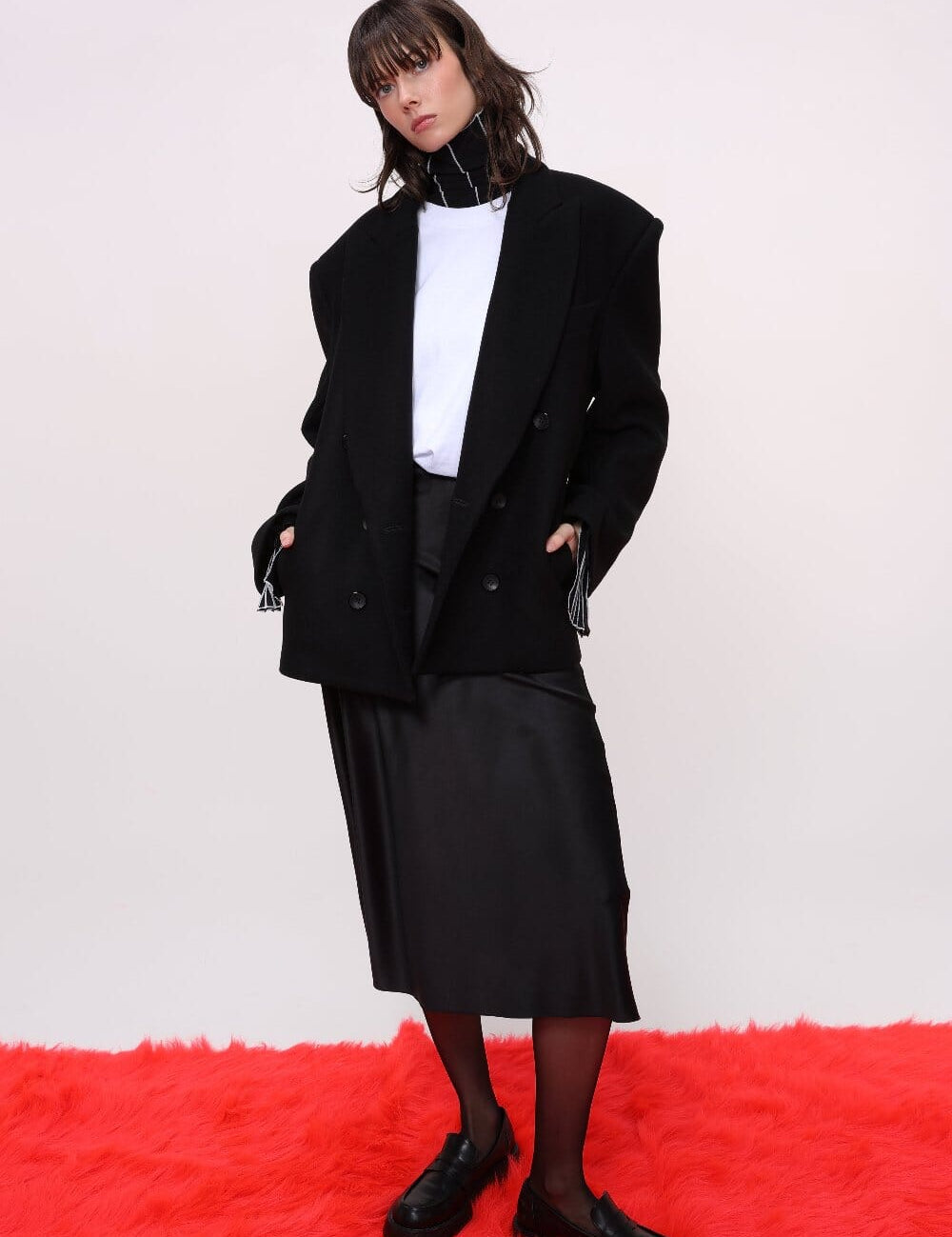  Silk Midi Skirt Product Amoralle