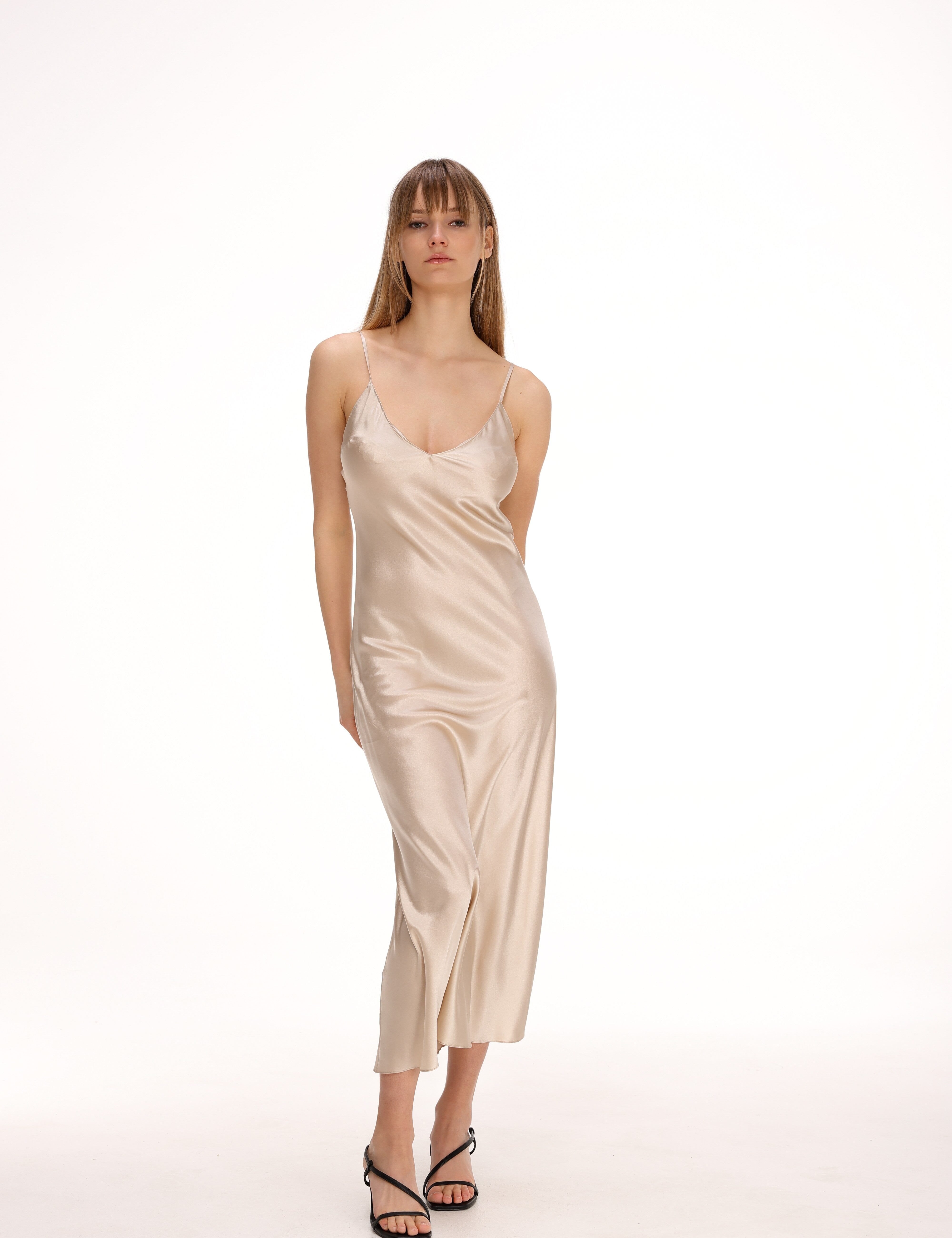 Silk Midi Slip Product Amoralle