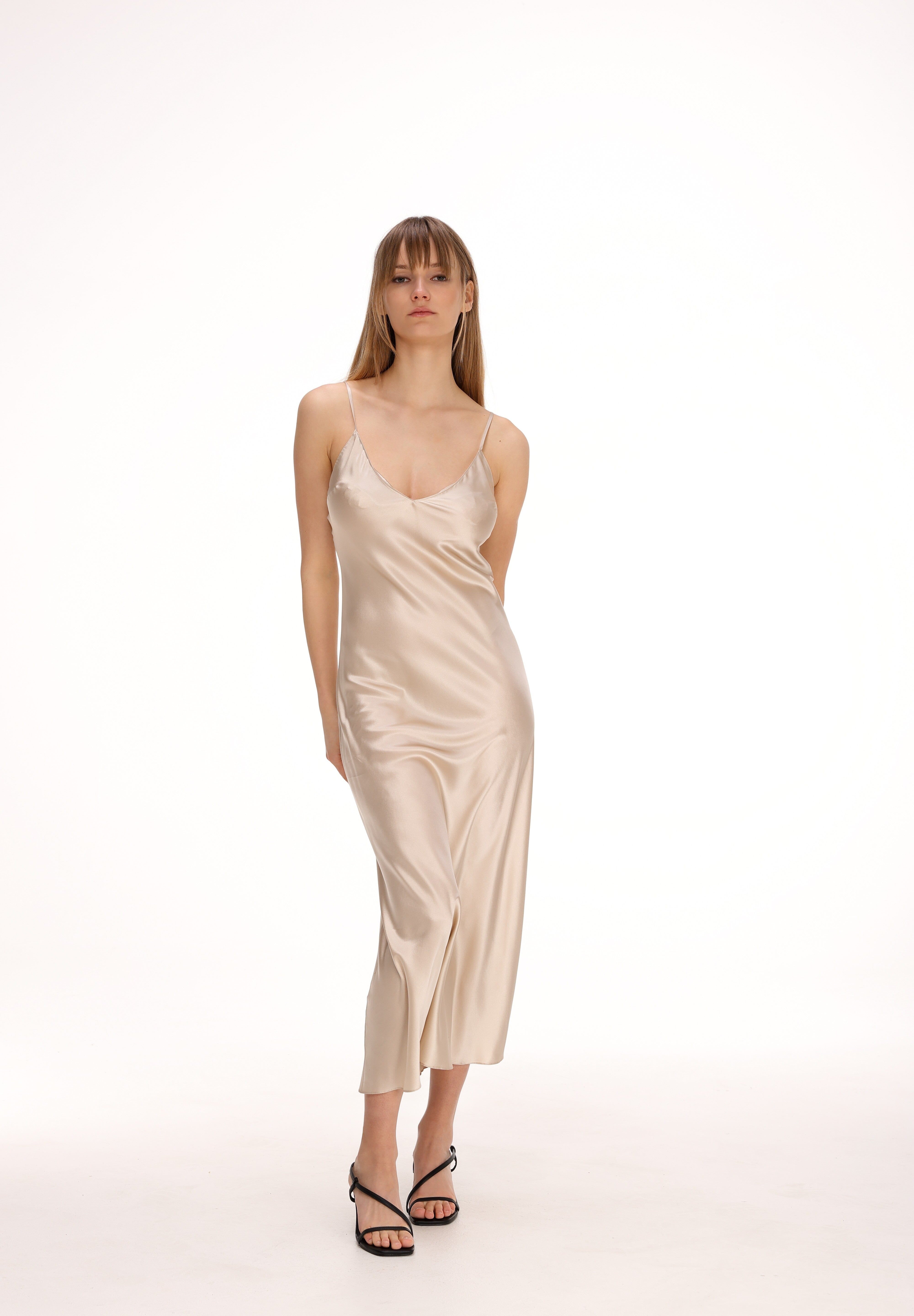  Silk Midi Slip Product Amoralle