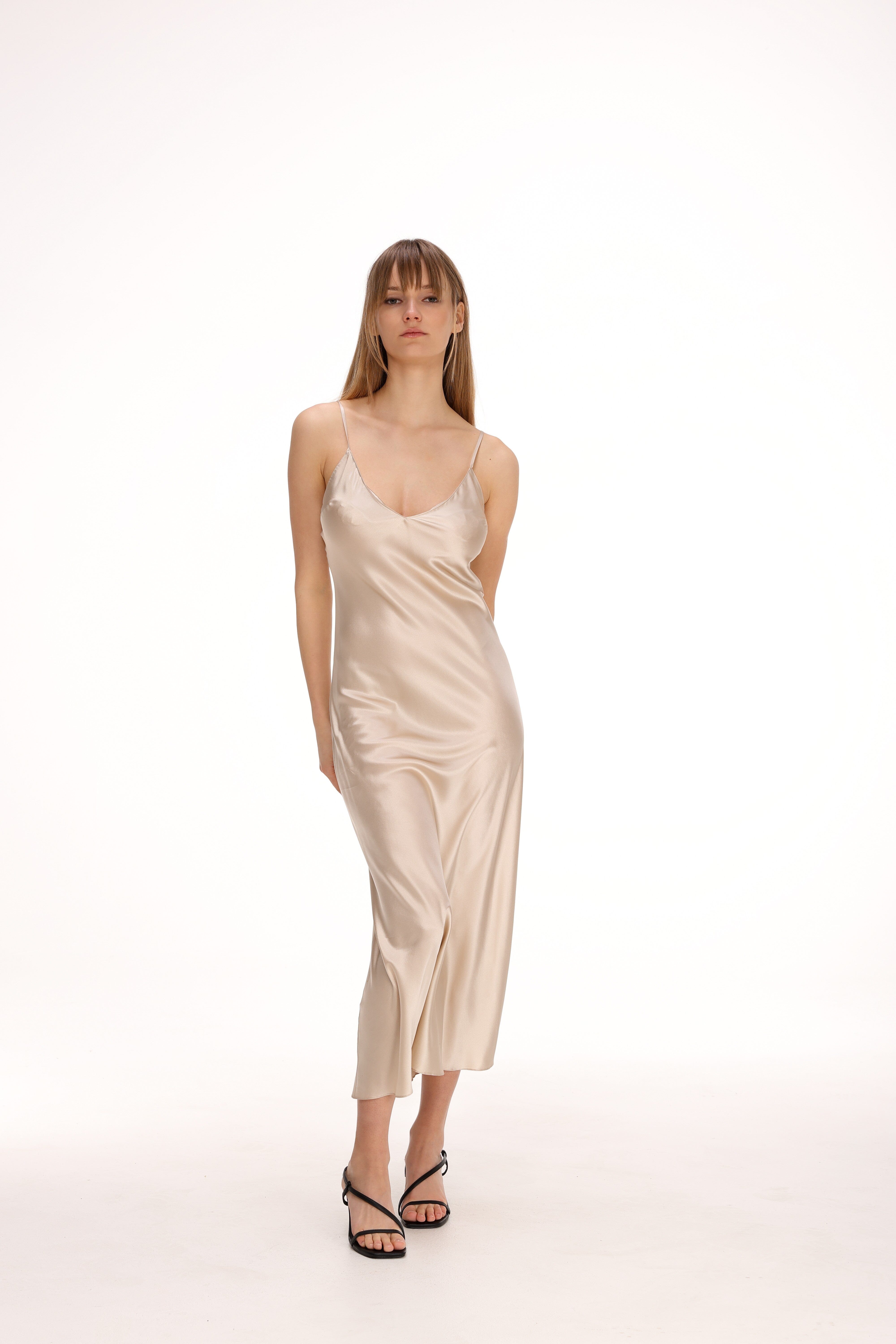  Silk Midi Slip Product Amoralle