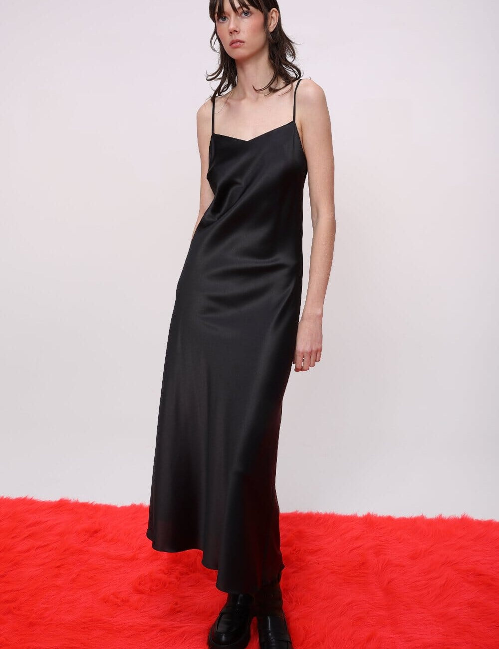  Silk Midi Slip Dress Product Amoralle