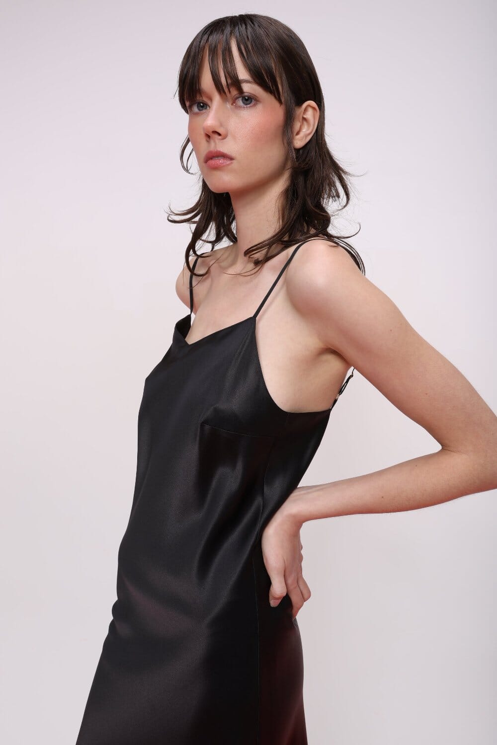 amoralle black dress Amoralle BLACK MAXI DRESS WITH DOUBLE RUFFLE