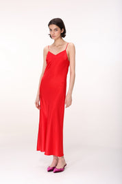 Silk Midi Slip Dress Product Amoralle