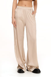  Silk Pants in Light Beige Product Amoralle