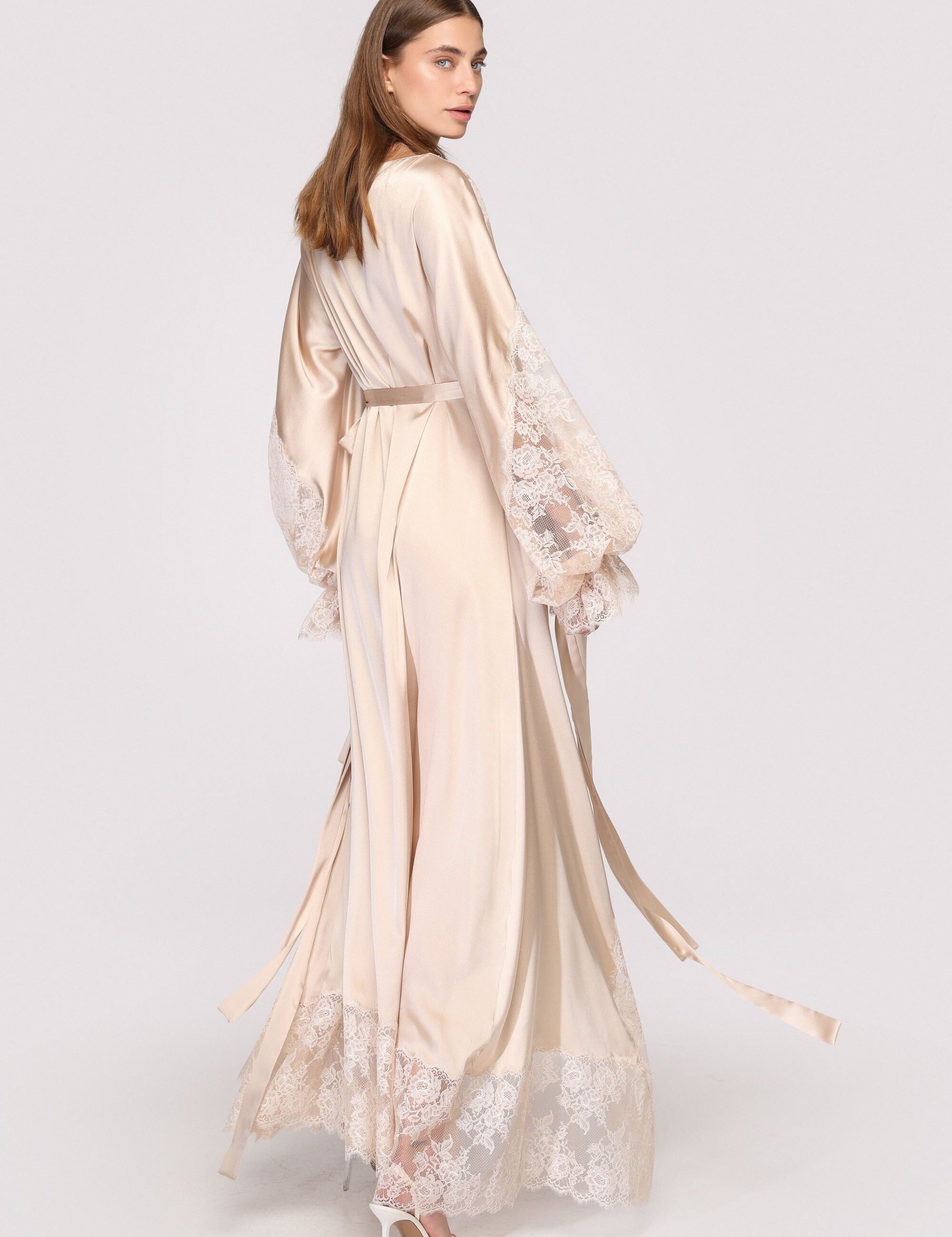  Silk Solstice Soft Gold Robe Product Amoralle