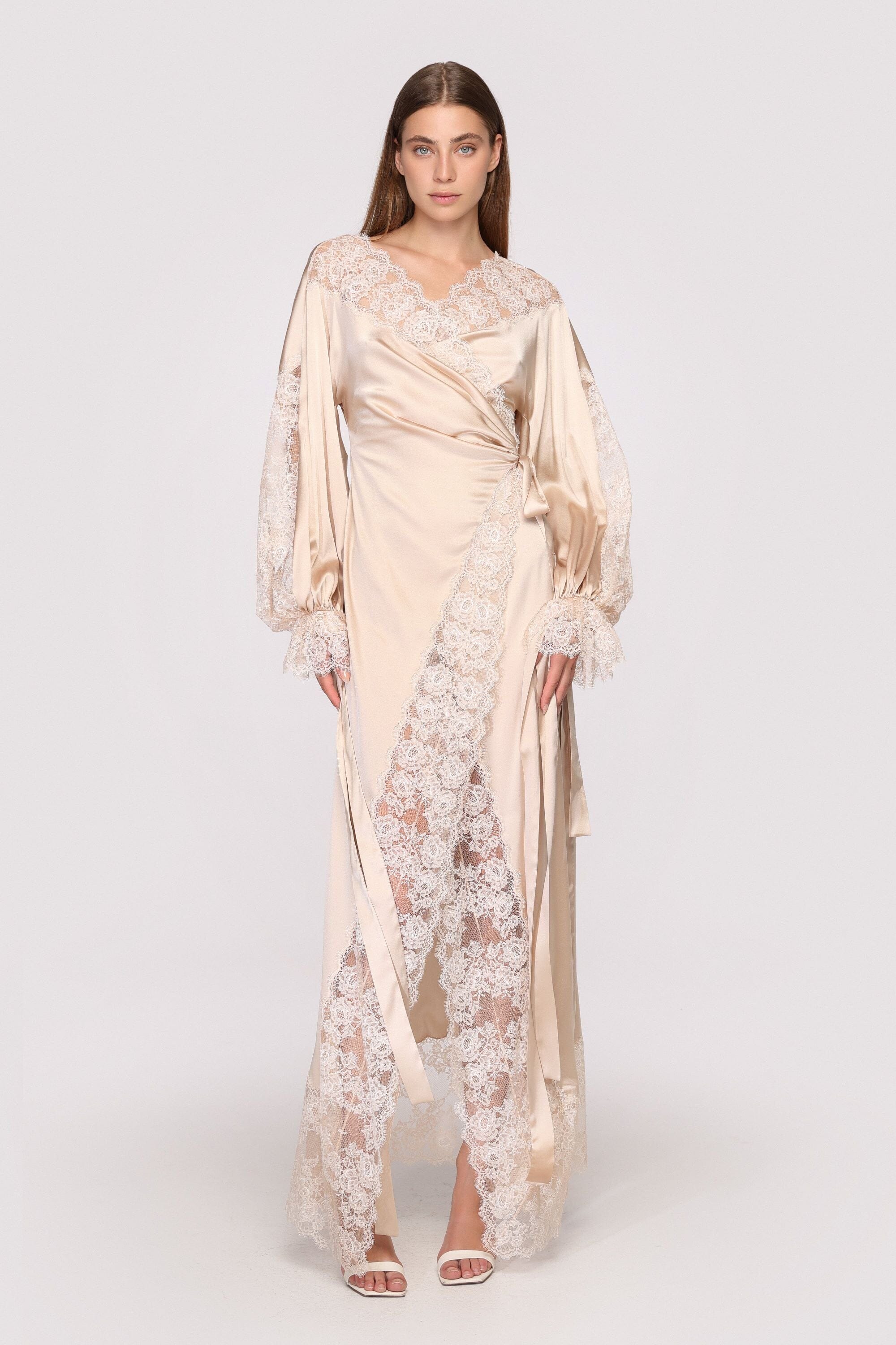  Silk Solstice Soft Gold Robe Product Amoralle