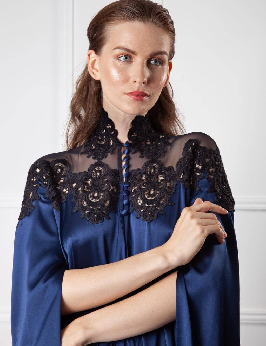  Silk Temptation Robe Black Amoralle