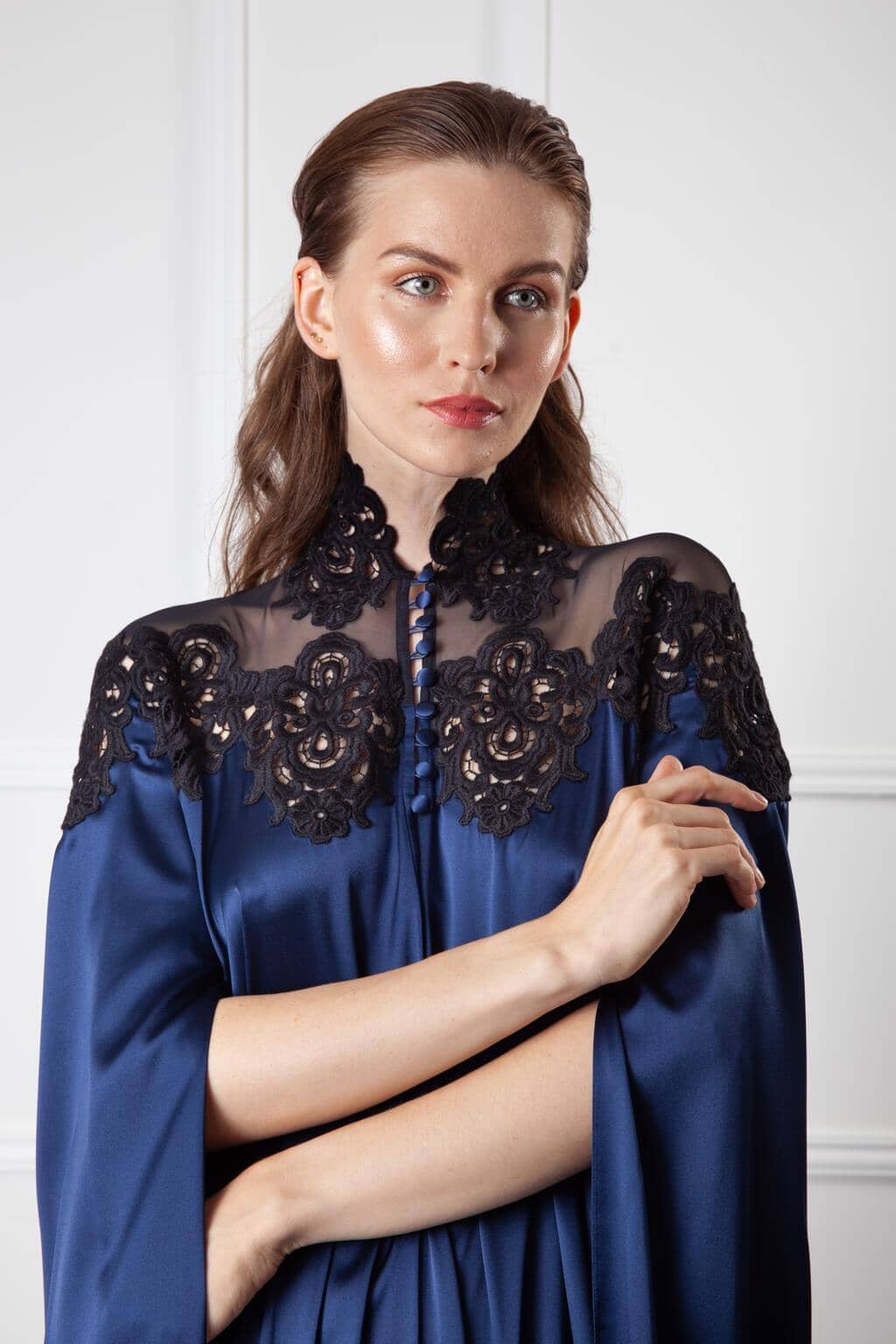  Silk Temptation Robe Black Amoralle
