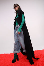  Sleeveless Belted Wool Coat Product Amoralle
