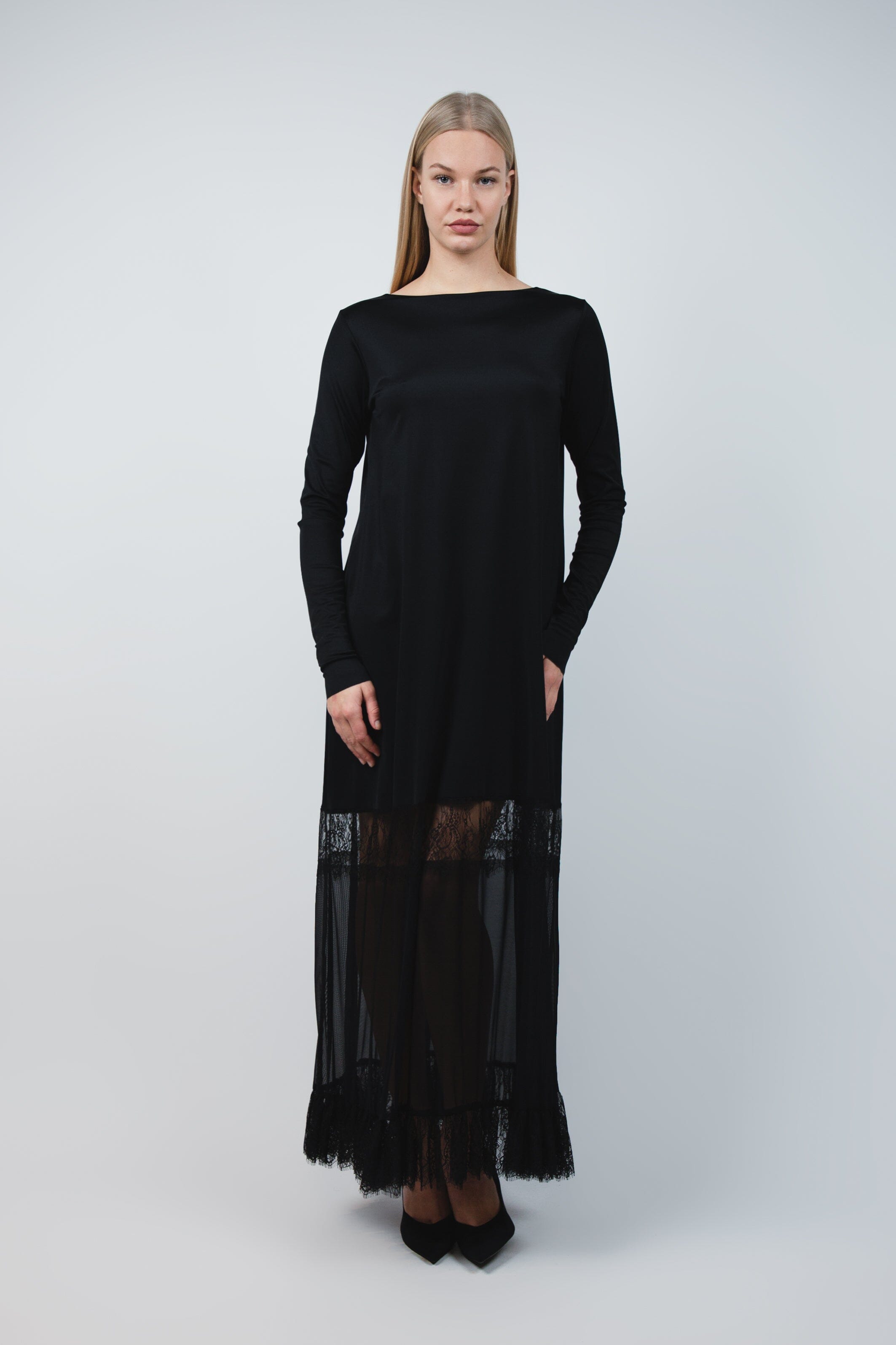  Sparkling Night Dress Black Product Amoralle