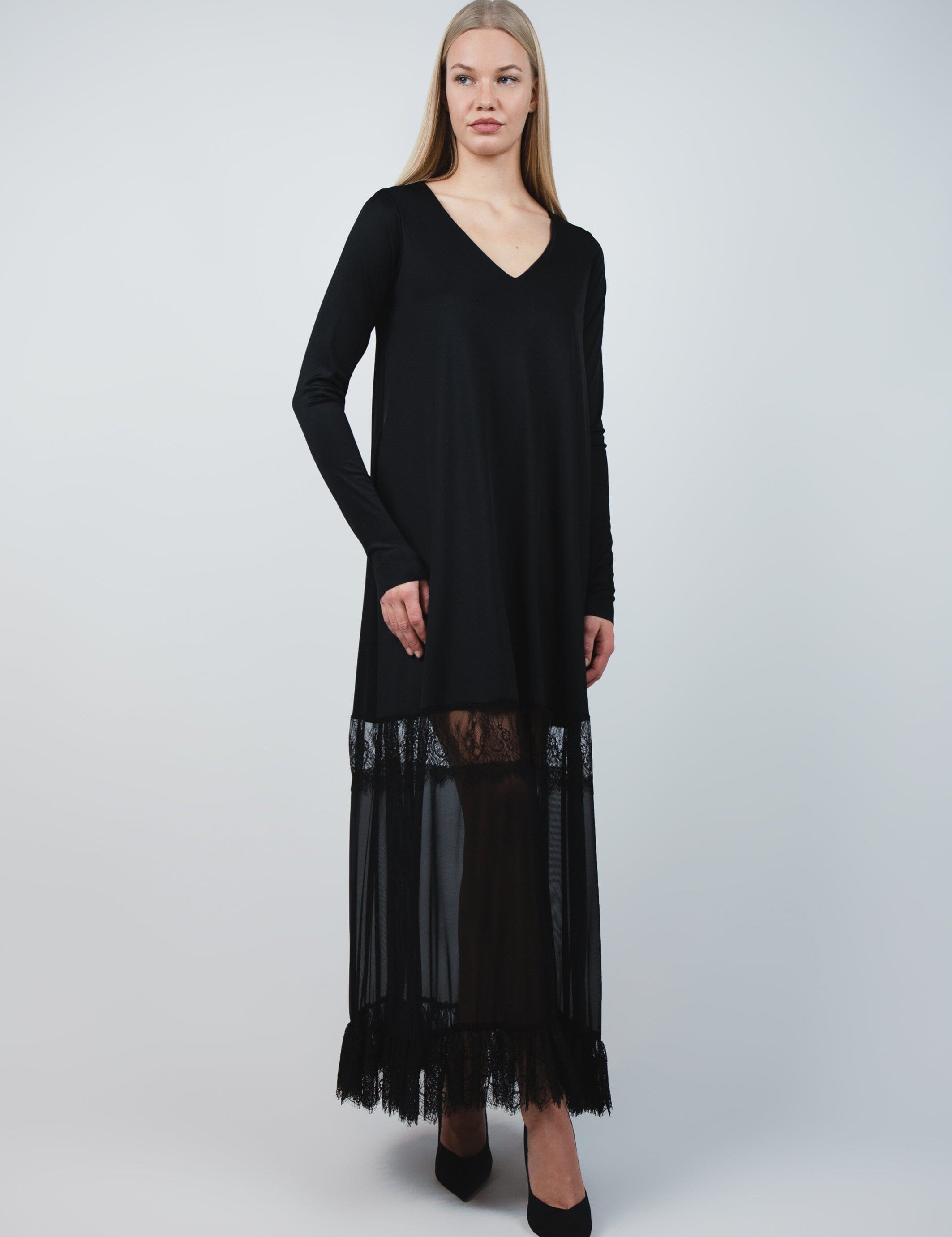  Sparkling Night Dress Black Product Amoralle