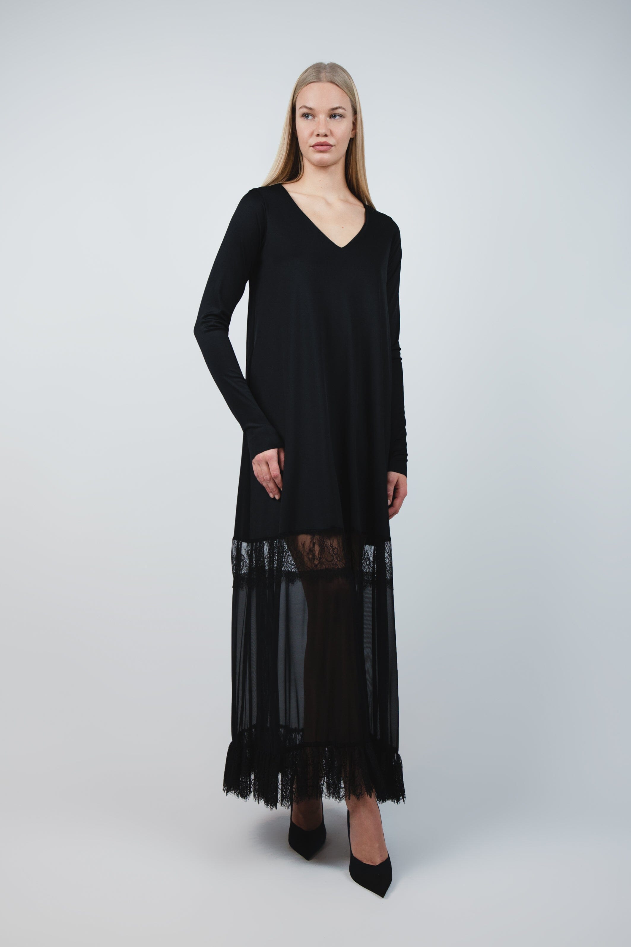  Sparkling Night Dress Black Product Amoralle