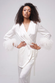  Stargazing Silk Kimono And Trousers Set Product Amoralle