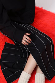  Stitch Detail Fitted Maxi skirt Product Amoralle