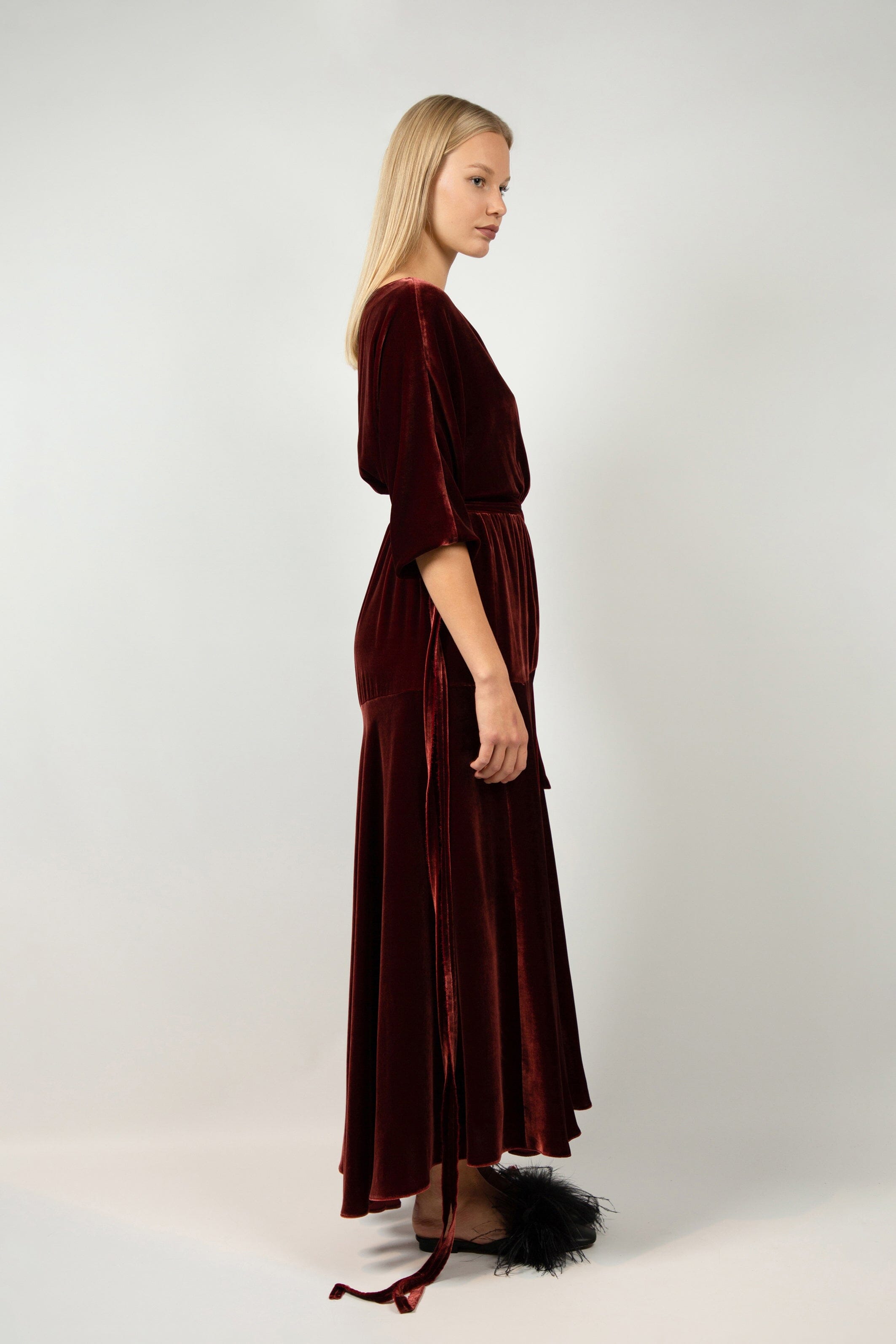  Tenderness Dress Bordeaux Product Amoralle