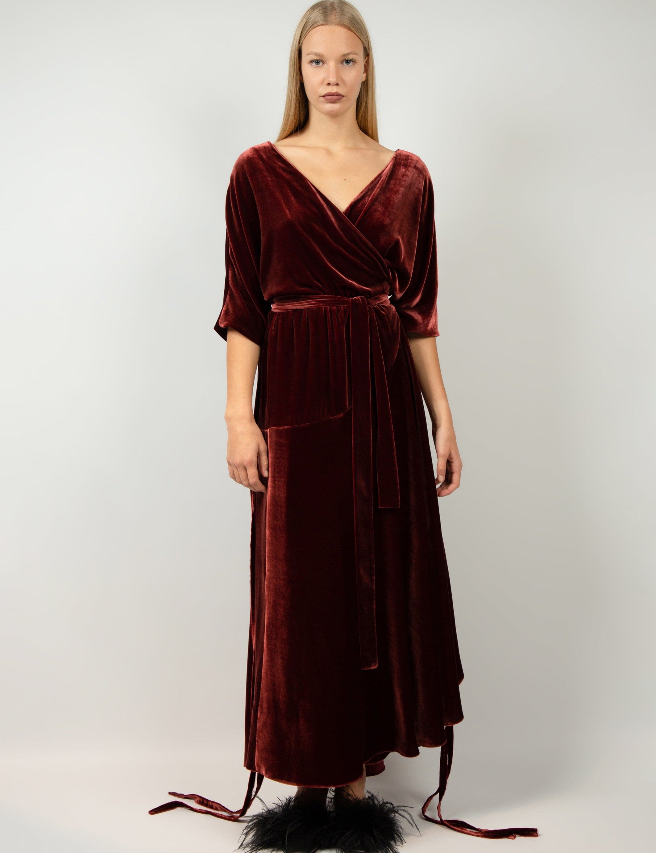  Tenderness Dress Bordeaux Product Amoralle