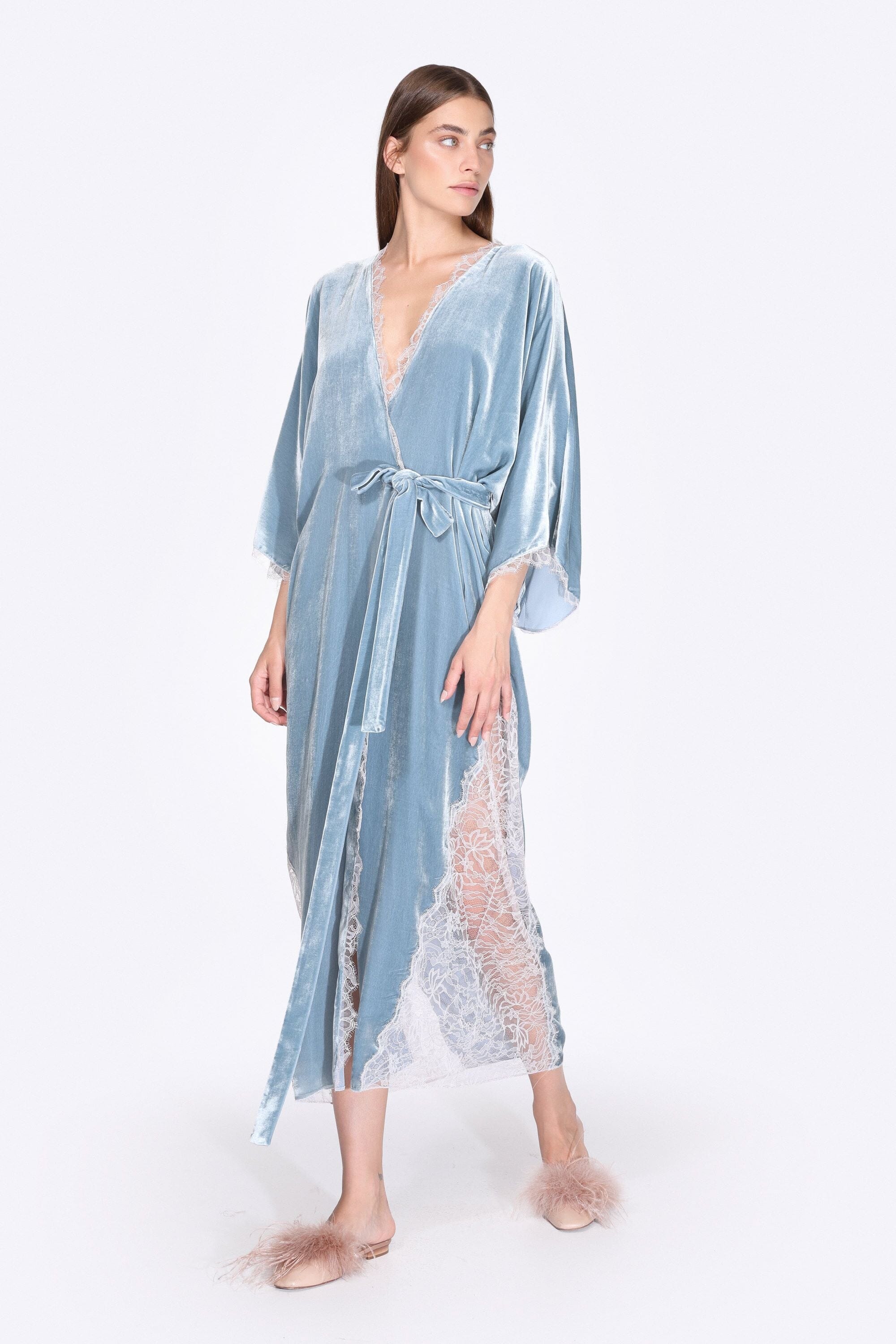  Velvet Wings Robe – Powder Blue Product Amoralle