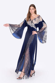  Whisper Of Lace Velvet Silk Robe Product Amoralle