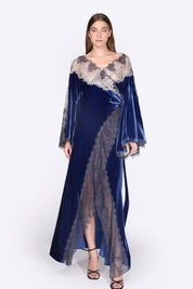  Whisper Of Lace Velvet Silk Robe Product Amoralle