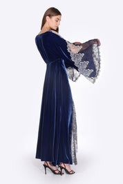  Whisper Of Lace Velvet Silk Robe Product Amoralle