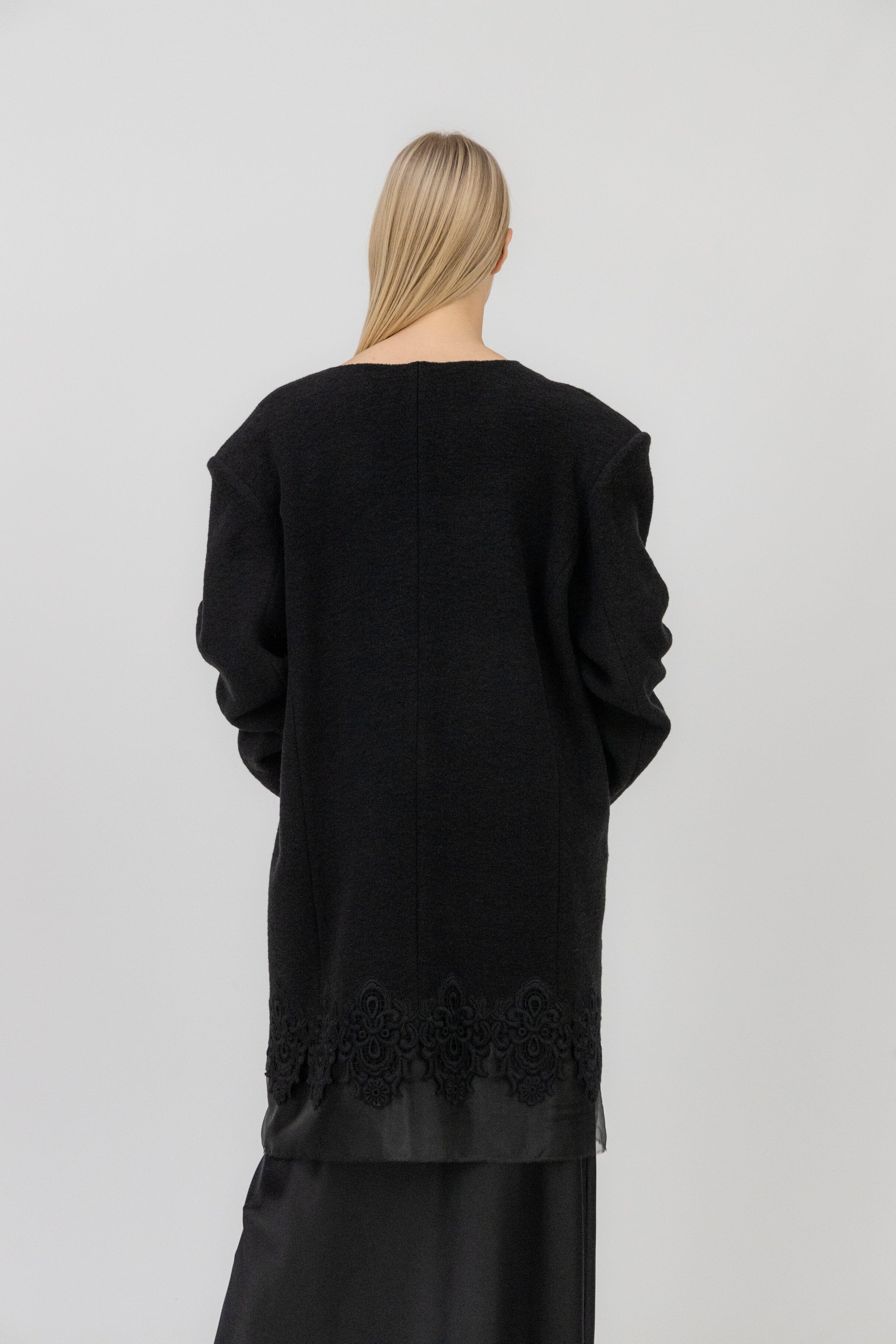  Wool Jacket & Kimono Black Product Amoralle