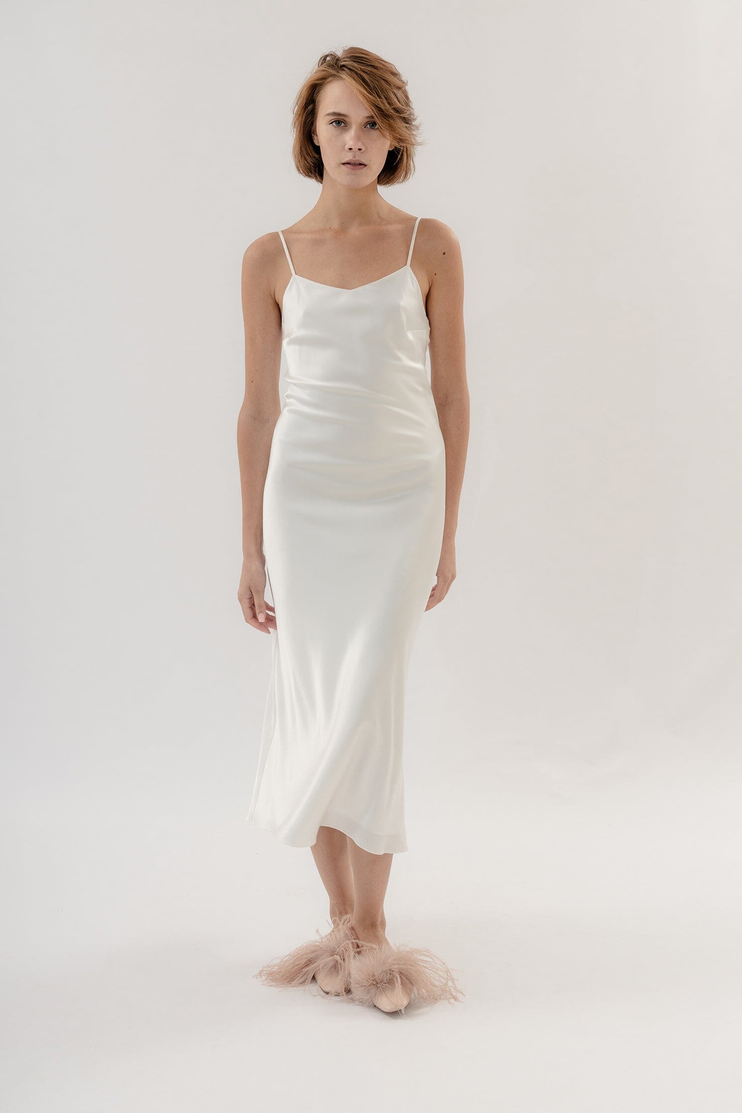  Admirable Double Silk Slip Ivory Product Amoralle