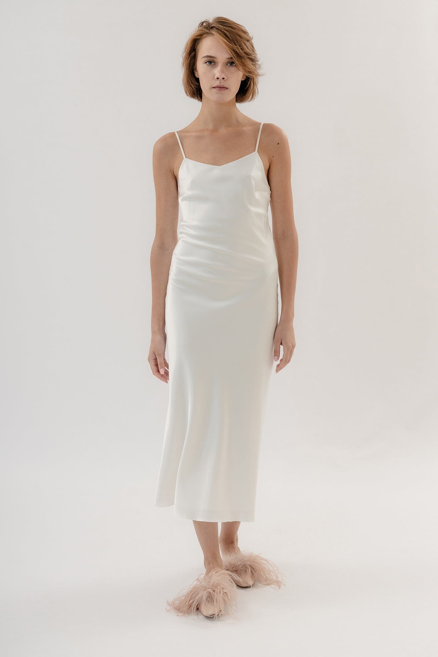  Admirable Double Silk Slip Ivory Product Amoralle